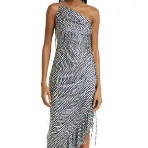 Cinq a Sept one shoulder silk dress size 10